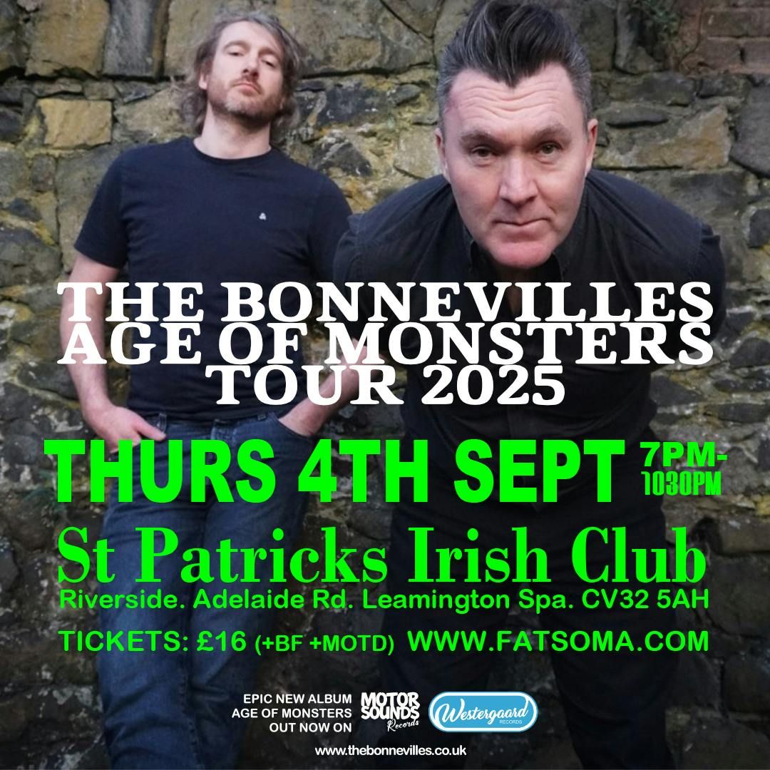 THE BONNEVILLES - AGE OF MONSTERS TOUR 2025 , 4 September | Event in Leamington | AllEvents