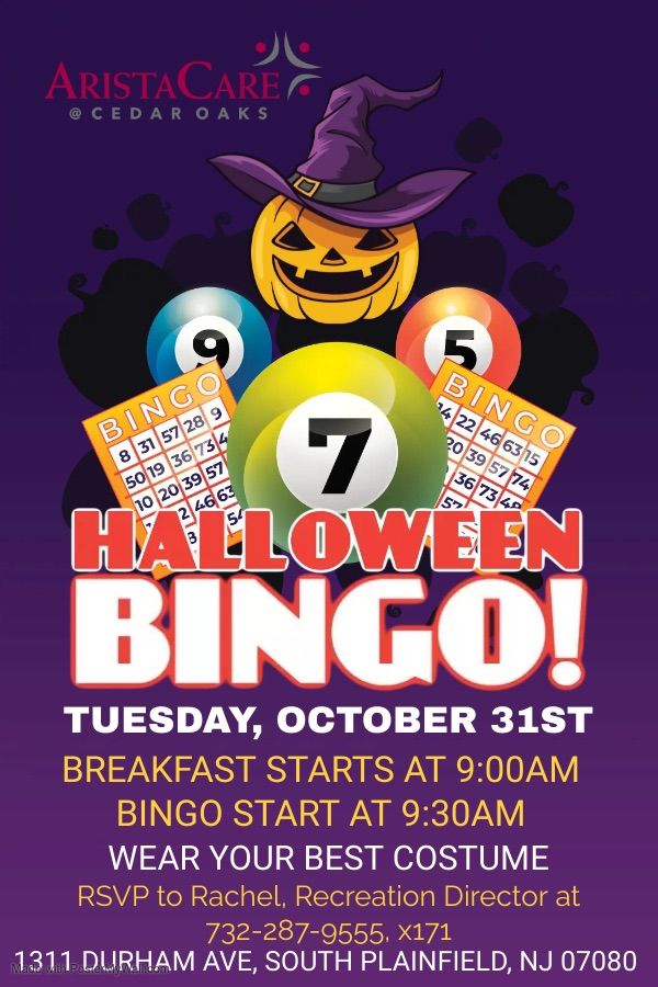 Halloween Breakfast and Bingo, AristaCare at Cedar Oaks, South
