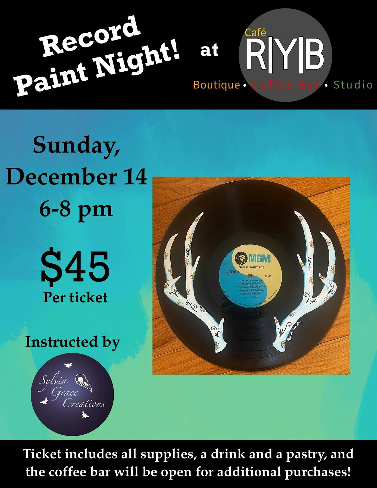 Record Paint Night at Café RYB, 14 December | Event in Plymouth | AllEvents