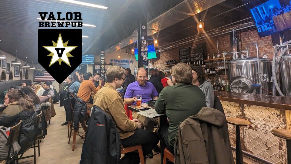 Weekly Boozy Board Game Night at Valor (& 5 Pint Night!), Valor