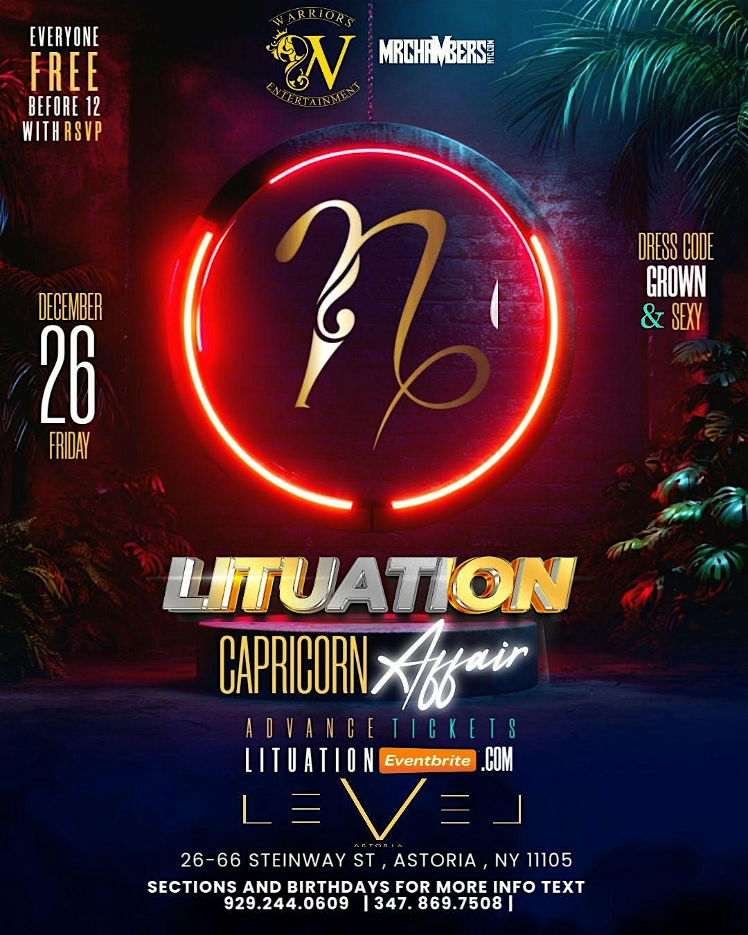 LITUATION A CAPRICORN AFFAIR, 26 December | Event in Queens | AllEvents