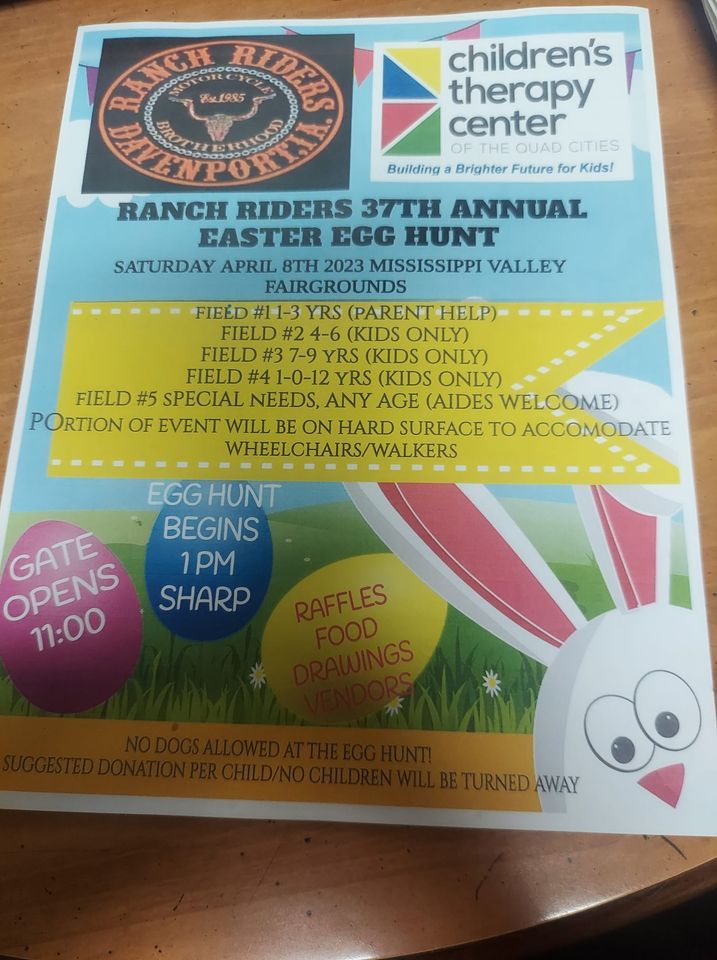 Ranch rider Easter egg hunt , Mississippi Valley Fairgrounds, Davenport, April 8 2023 AllEvents.in