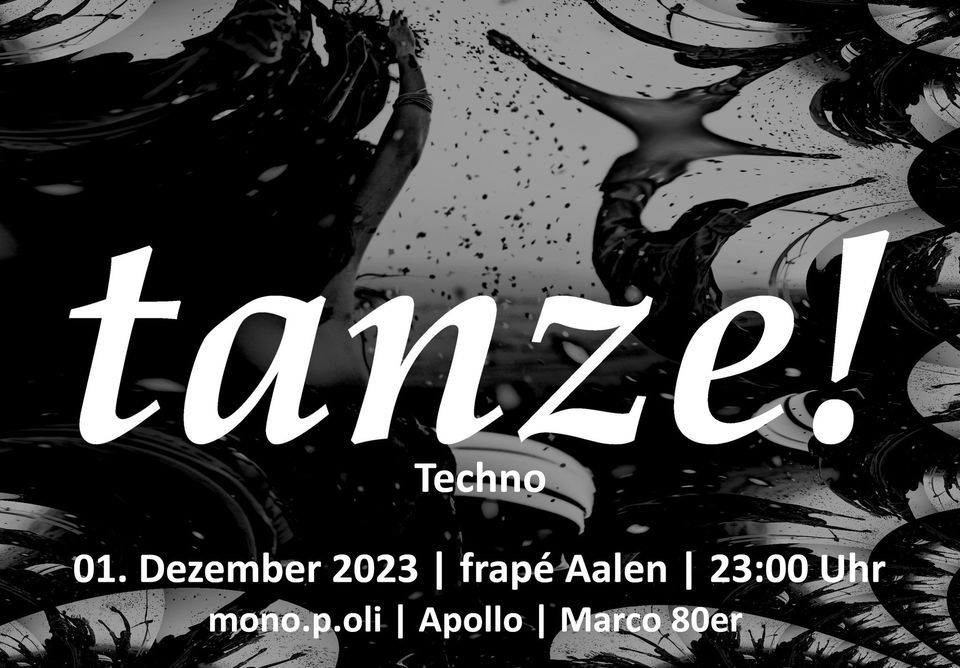 tanze!, Frapé Aalen, 1 December 2023 | AllEvents.in