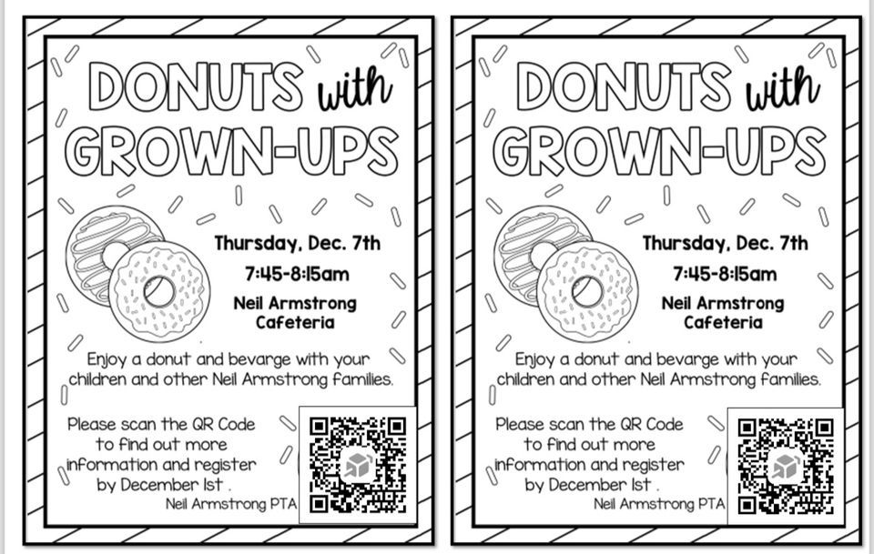 Donuts with Grownups , Neil Armstrong Elementary School, Bettendorf