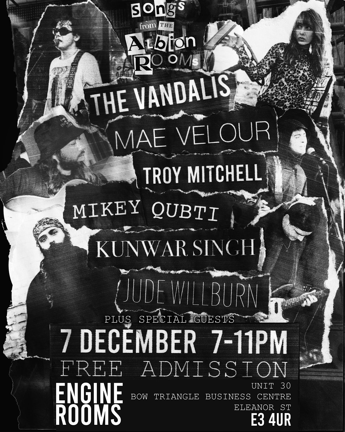 Songs from the Albion Rooms, 7 December | Event in London | AllEvents