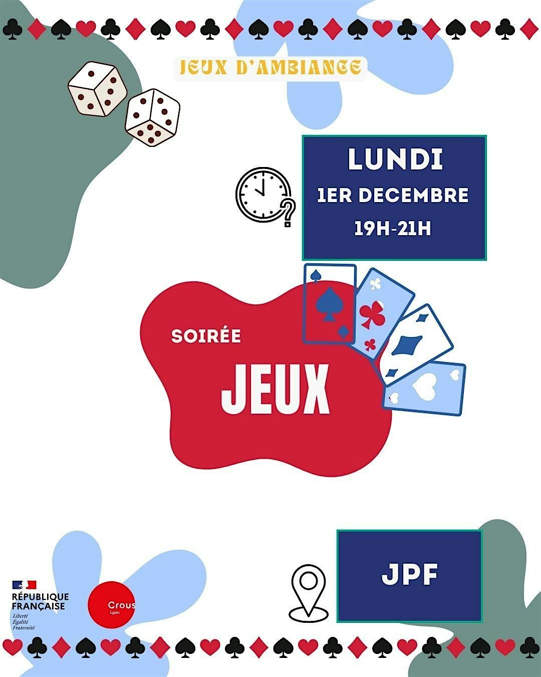 Soirée jeux, viens t'amuser et décompresser !, 1 December | Event in Lyon | AllEvents