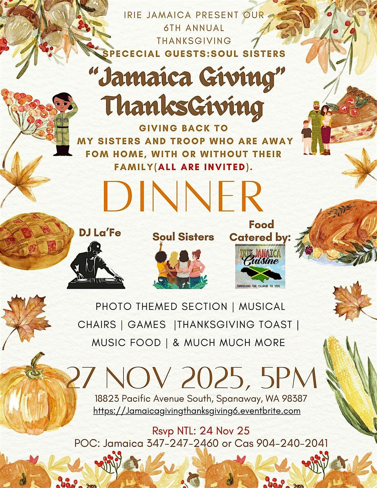 Jamaica Giving Thanksgiving | Event in Spanaway | AllEvents