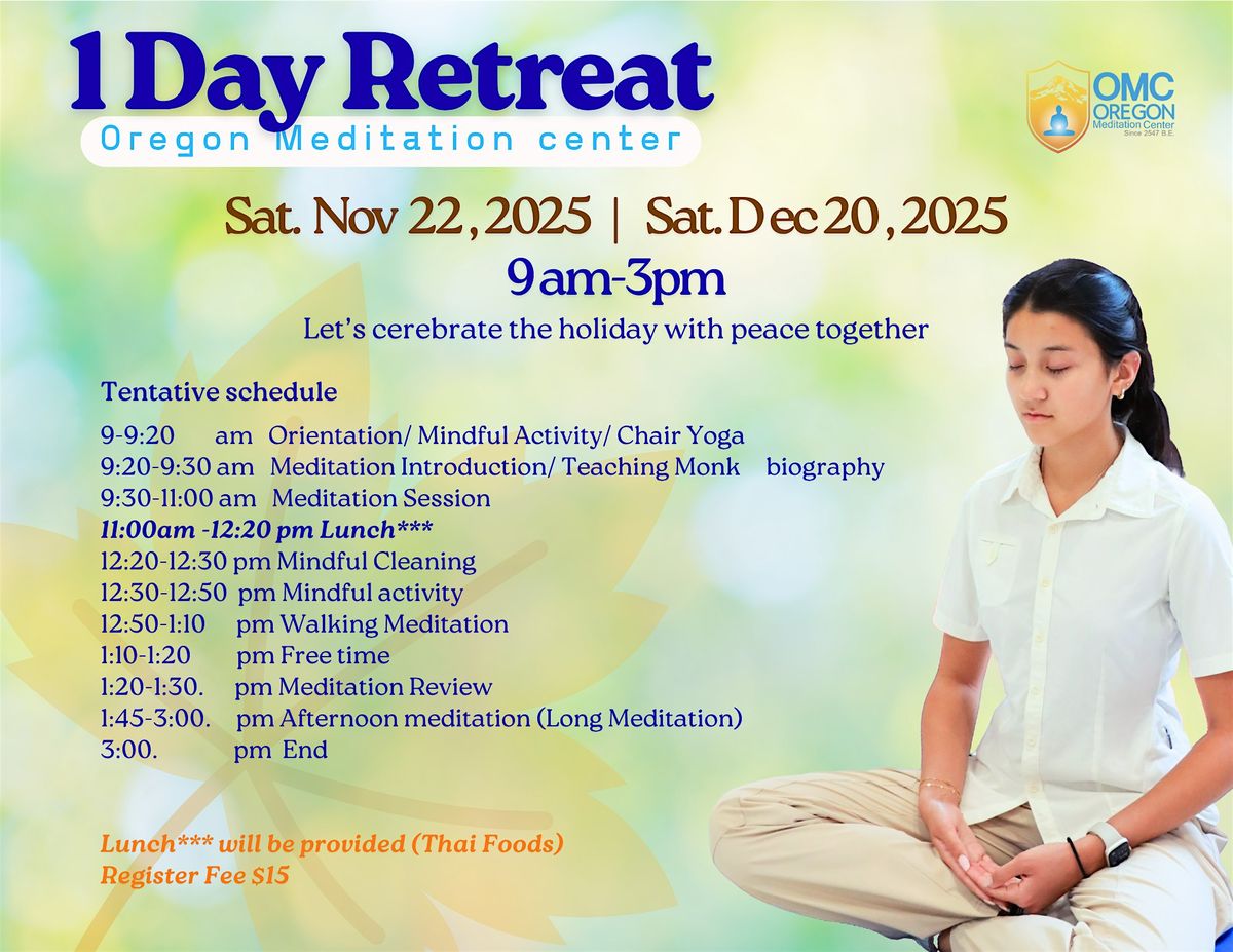 December 1 Day Retreat, 20 December | Event in Portland | AllEvents