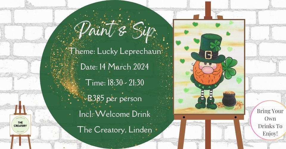 Paint & Sip Lucky Leprechaun, The Creatory, Johannesburg, 14 March