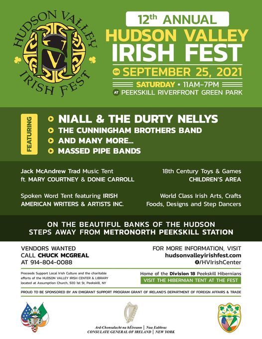 The 2021 Hudson Valley Irish Festival City Of Peekskill Riverfront Green September 25 2021 Allevents In Peekskill Irish Festival 2022