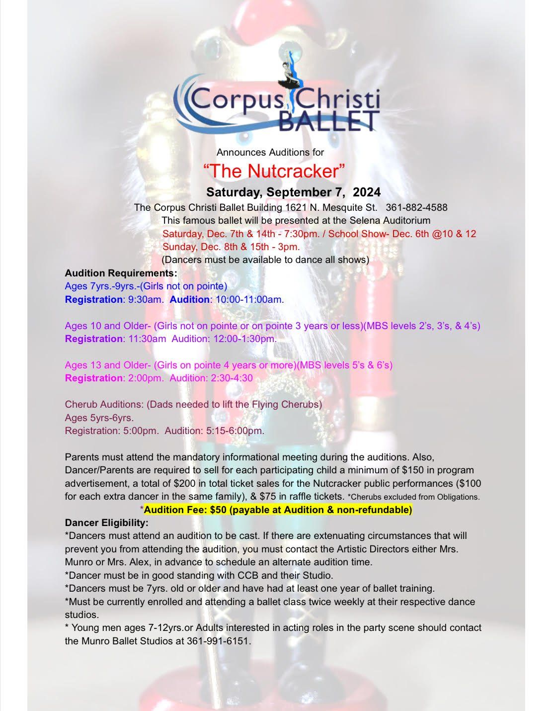 Corpus Christi Ballet - The Nutcracker at Selena Auditorium at Hilliard Center, 13 December | Event in Corpus Christi