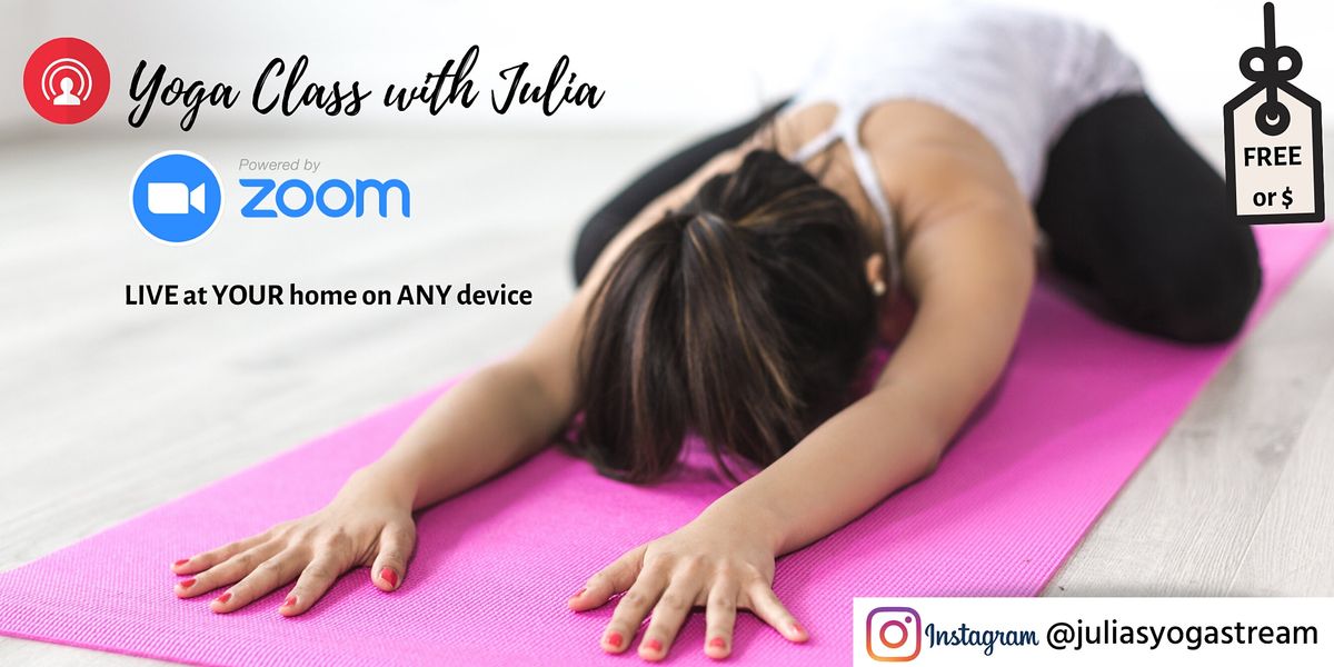 Live Online Yoga Class With Julia On Allevents In Online Events