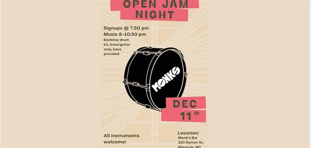 Musician Open Jam, 11 December | Event in Missoula | AllEvents