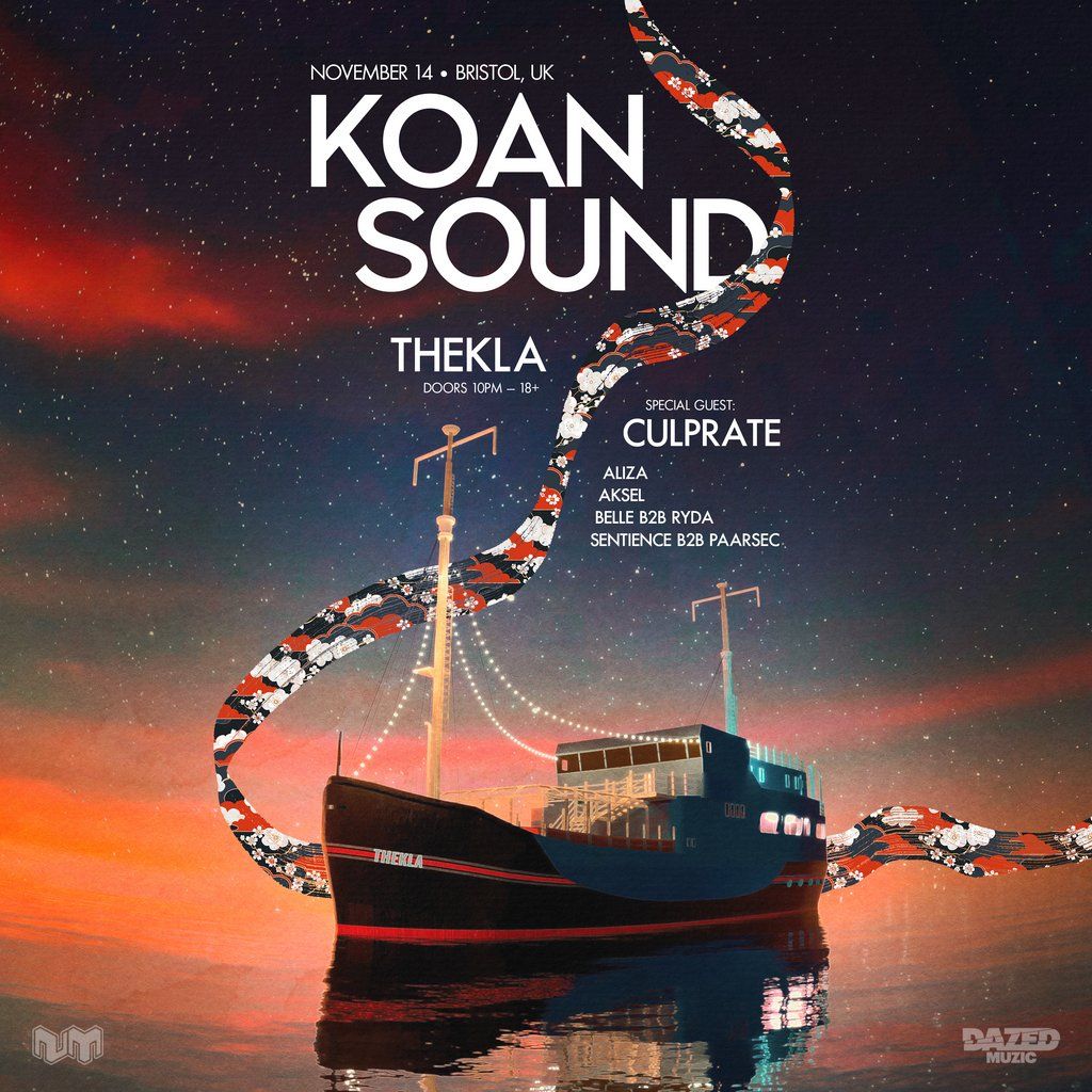 KOAN Sound + Special Guest: Culprate - Thekla Bristol, 14 November | Event in Bristol | AllEvents