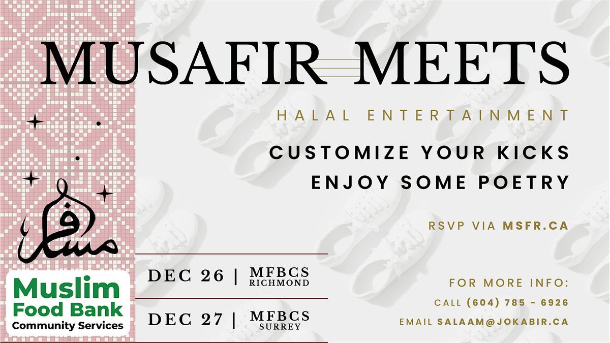 Musafir V3: Customize your kicks, 26 December | Event in Richmond | AllEvents