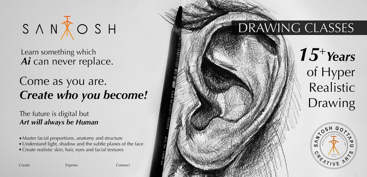 Introduction to Portrait Drawing with Santosh Gottapu, StudioEMJ, South ...