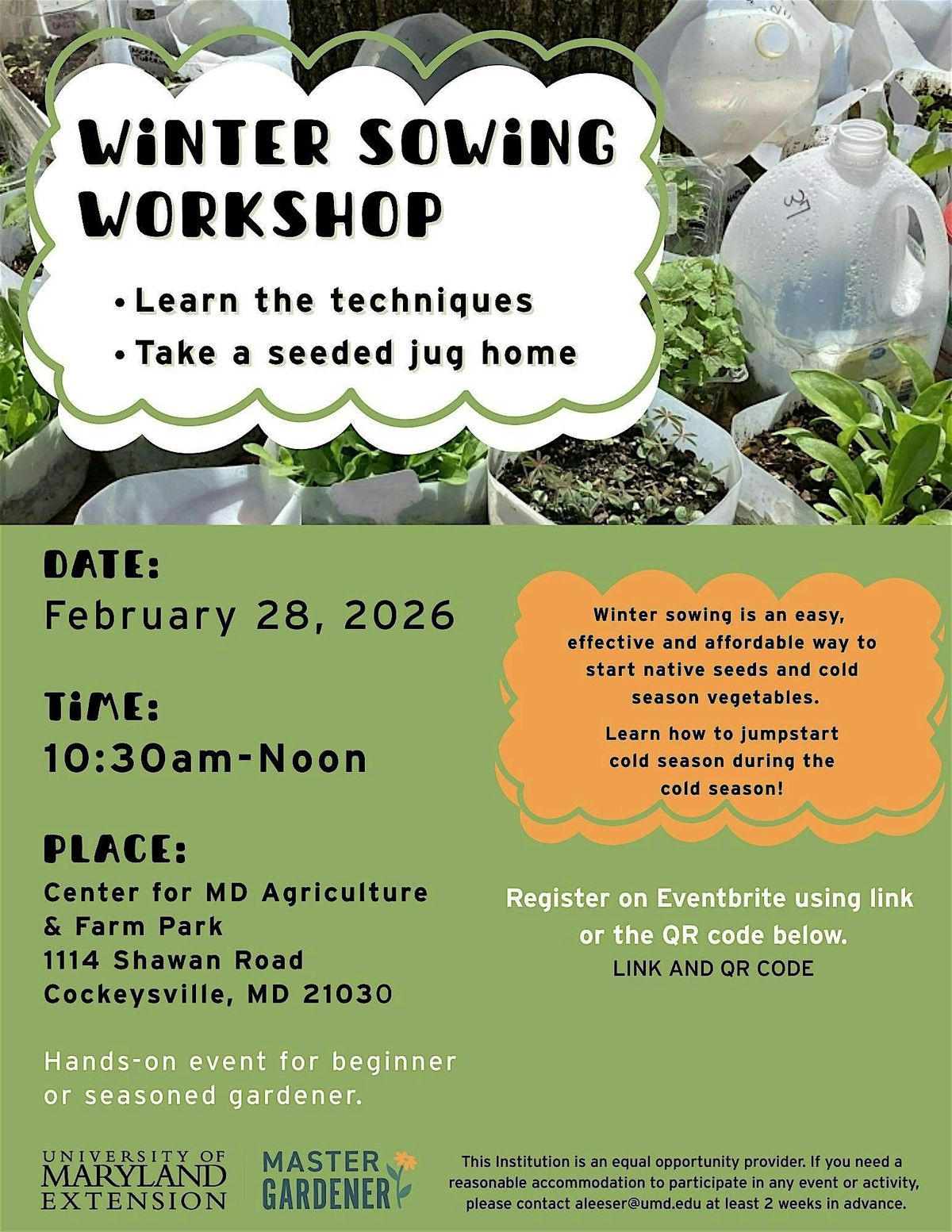 Winter Sowing Workshop, 28 February | Event in Cockeysville | AllEvents