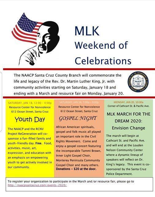 Mlk Weekend Celebration At Downtown Santa Cruz Santa Cruz