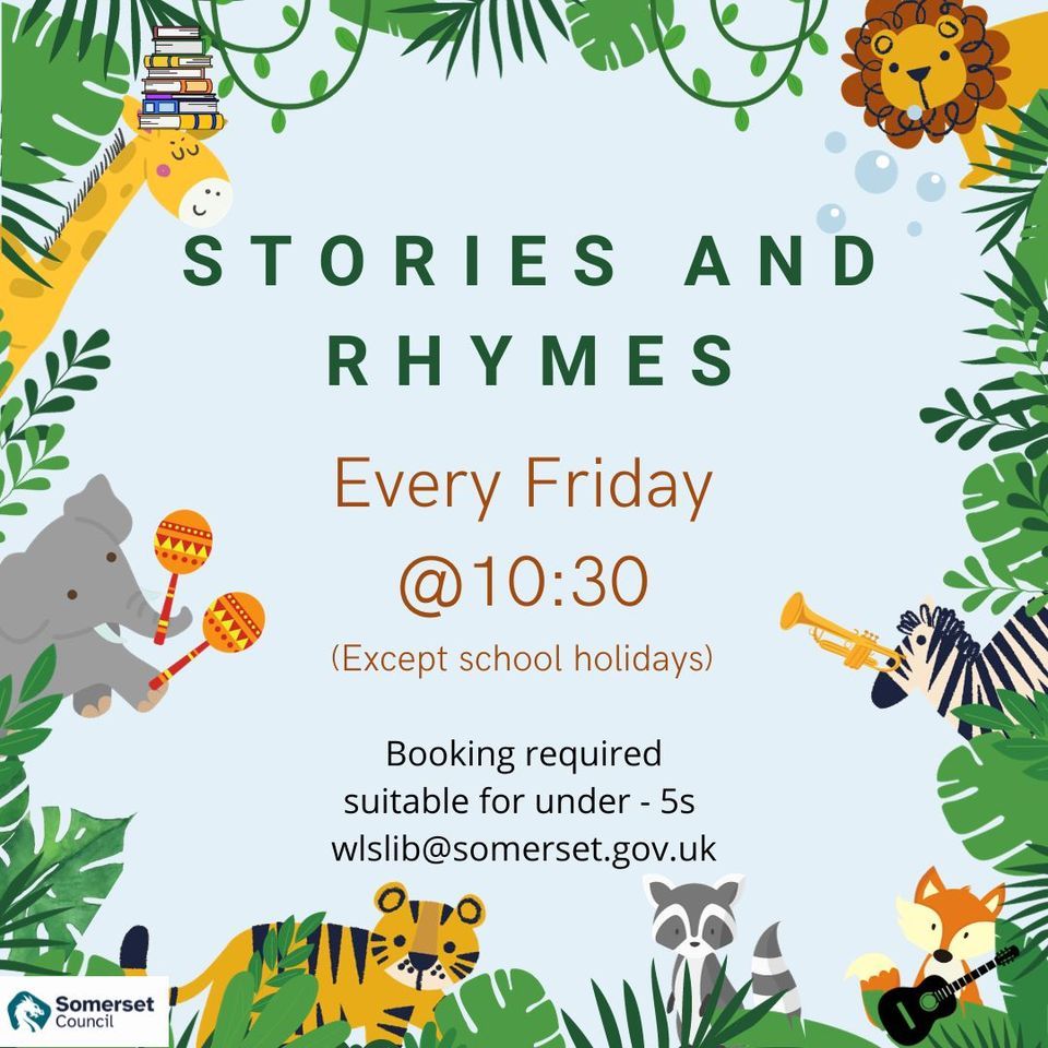 Stories and Rhymes, Somerset Libraries Wells, January 5 2024 AllEvents.in