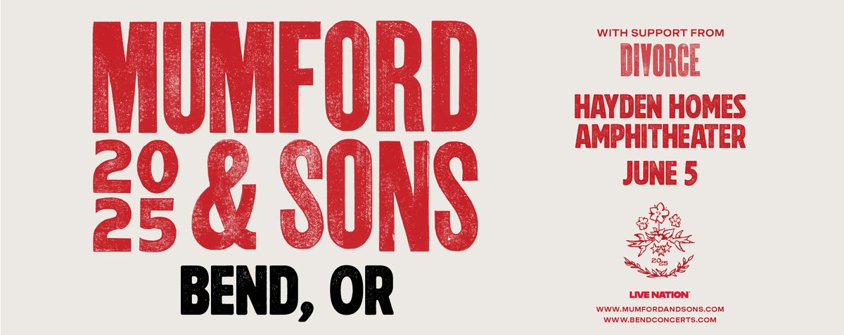 Mumford & Sons with Divorce, 6 June | Event in Bend | AllEvents