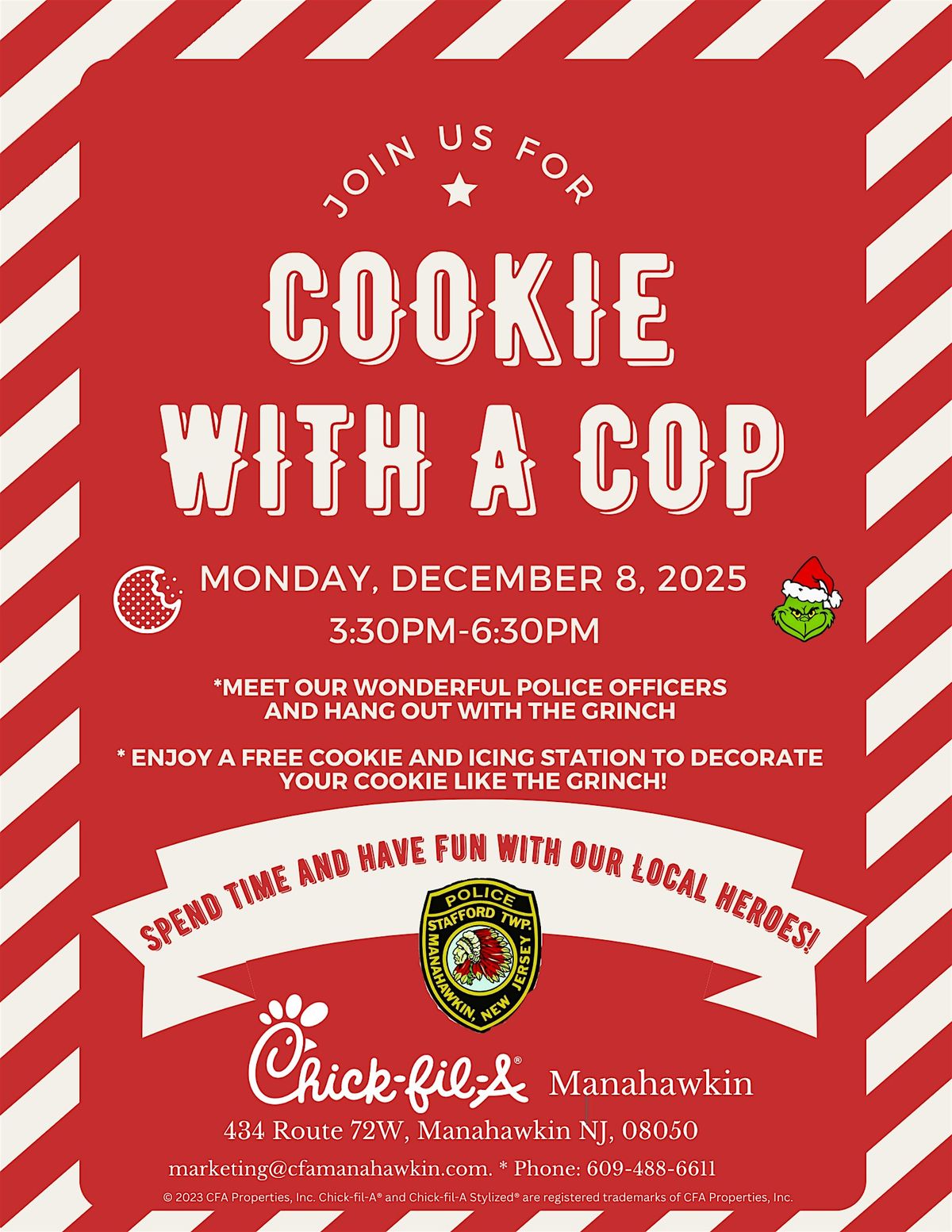 Cookie with a Cop, 8 December | Event in Stafford Township | AllEvents