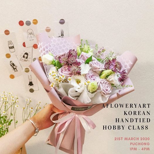 Afloweryart 3月韩式花束爱好班 Art Flowery Puchong 11 April