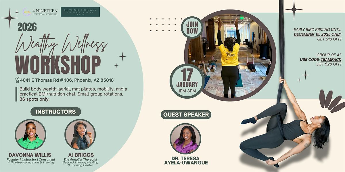Wealthy Wellness Workshop, 17 January | Event in Phoenix | AllEvents