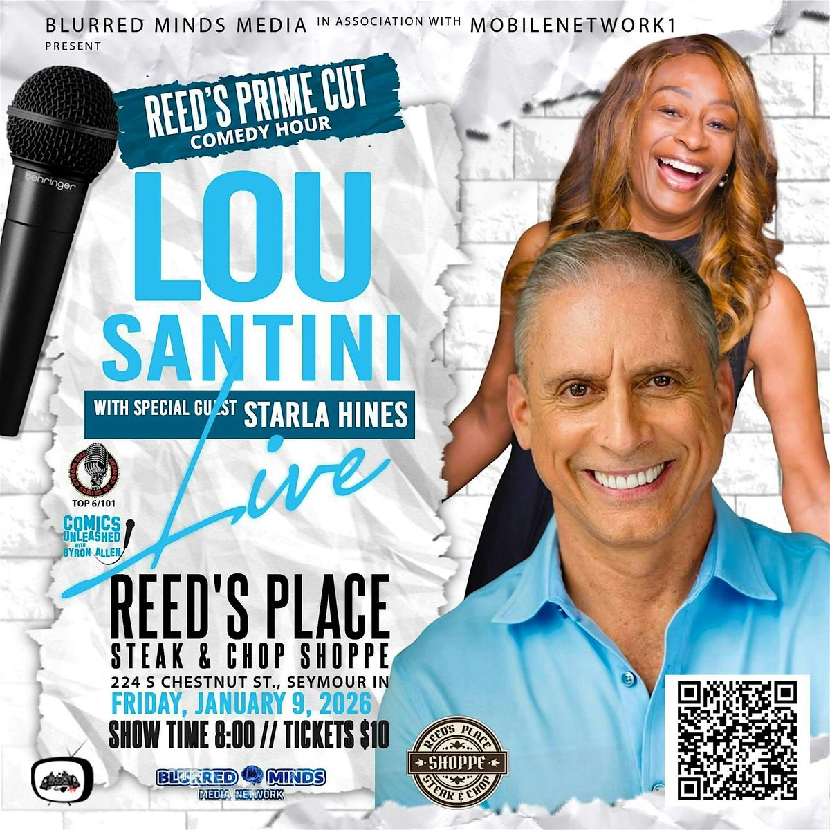 Stand-Up Comedy Show: Reed’s Prime Cut Comedy Hour 1/9