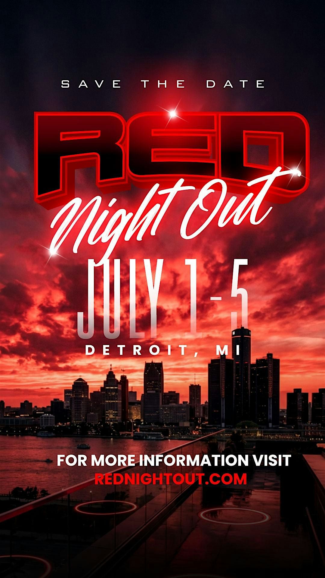 RED NIGHT OUT WEEKEND 2026 | Detroit July 1\u20134