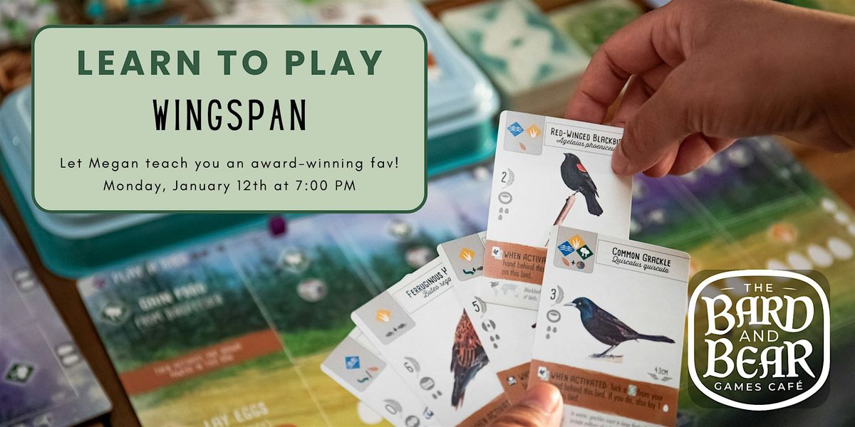 Learn to Play: Wingspan, 12 January | Event in Hamilton | AllEvents