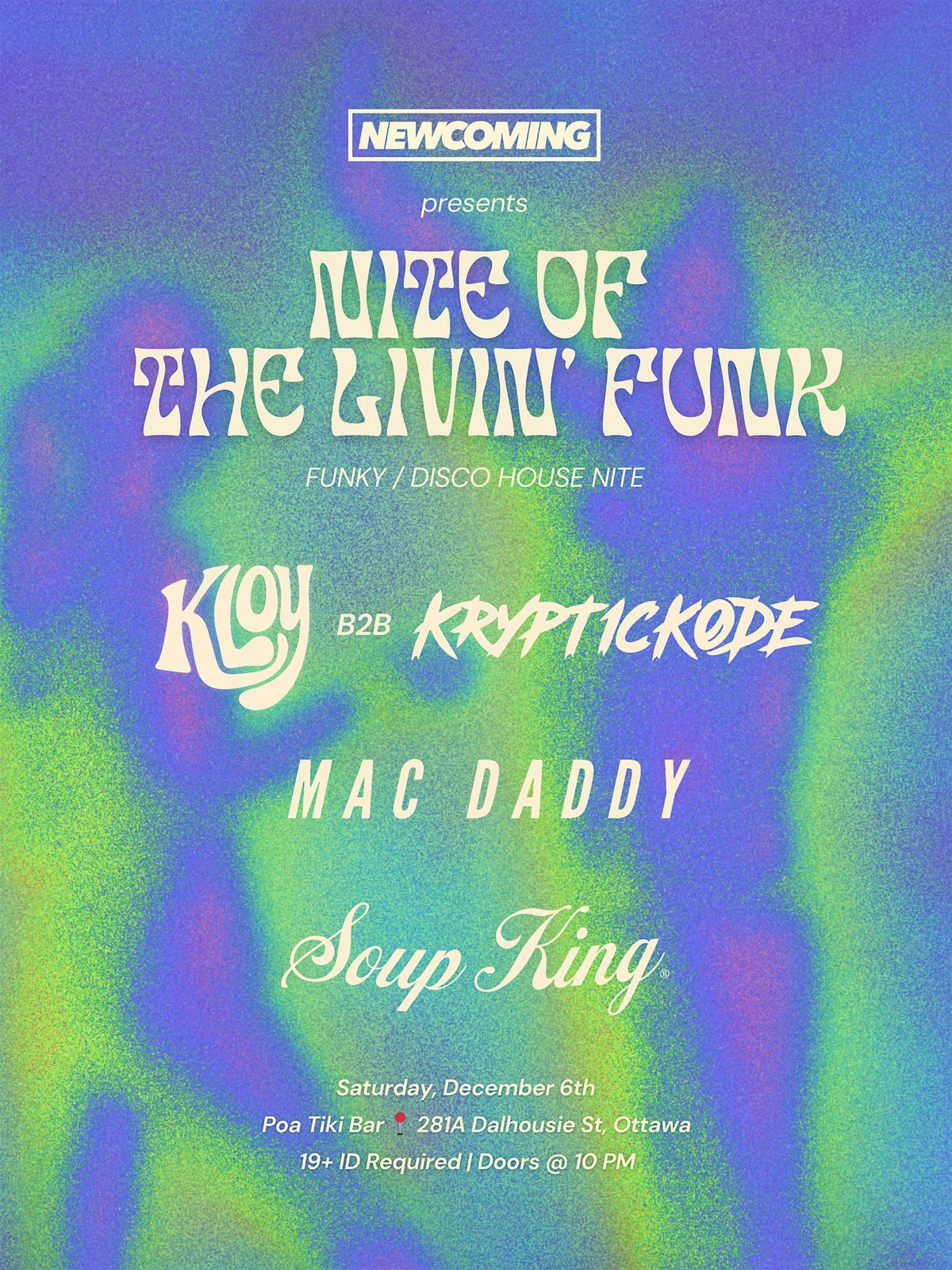 NEWCOMING PRESENTS: NITE OF THE LIVIN' FUNK, 6 December | Event in Ottawa | AllEvents