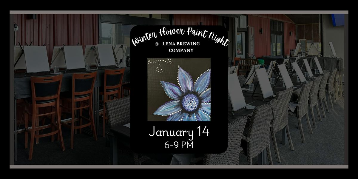 Winter Flower Paint Night