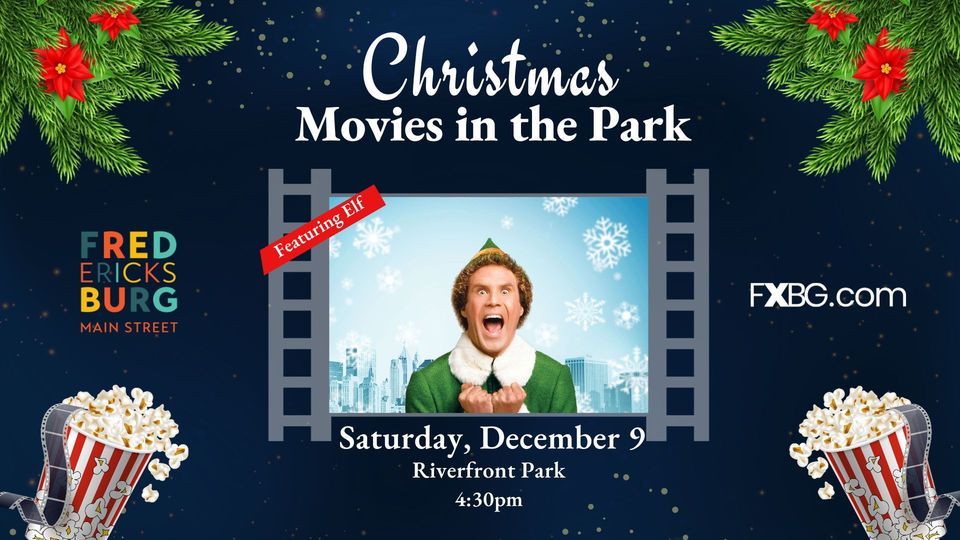 Christmas Movies in the Park, Riverfront Park, Fredericksburg, December