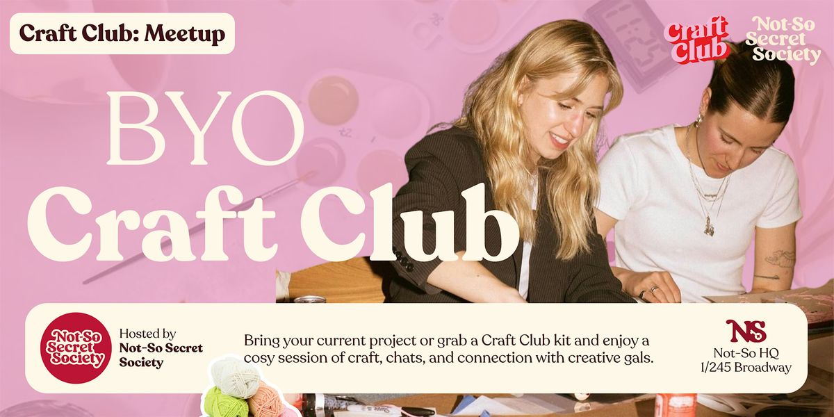 Craft Society: BYO Craft 21st Dec | Craft Club x Not-So Secret Society, 21 December | Event in Glebe | AllEvents