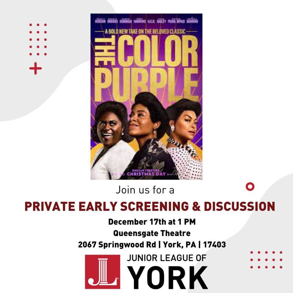"The Color Purple" Screening and Discussion, R/C Queensgate Movies 13
