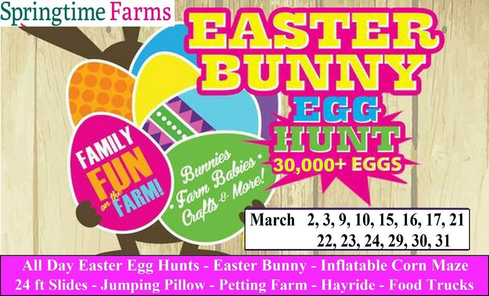 4th Annual Easter Fest & All Day Egg Hunt at Springtime Farms Fort