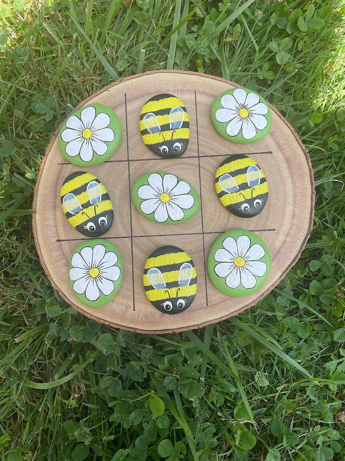 Kids Craft Club Tic Tac Toe Rock Board