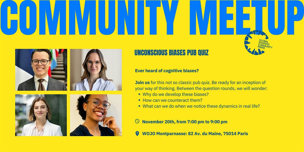 Unconscious Biases Pub Quiz, 20 November | Event in Paris | AllEvents