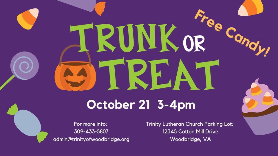 Trunk or Treat at Trinity Lutheran Church in Woodbridge, VA!, Trinity