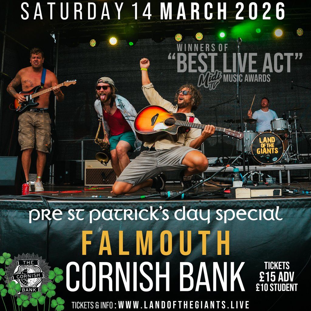 Land of the Giants @ The Cornish Bank, Falmouth, 14 March | Event in Falmouth | AllEvents