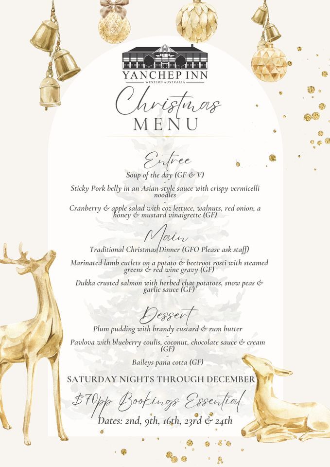 Saturday night Christmas dinners 2025, The Yanchep Inn, Perth, 2