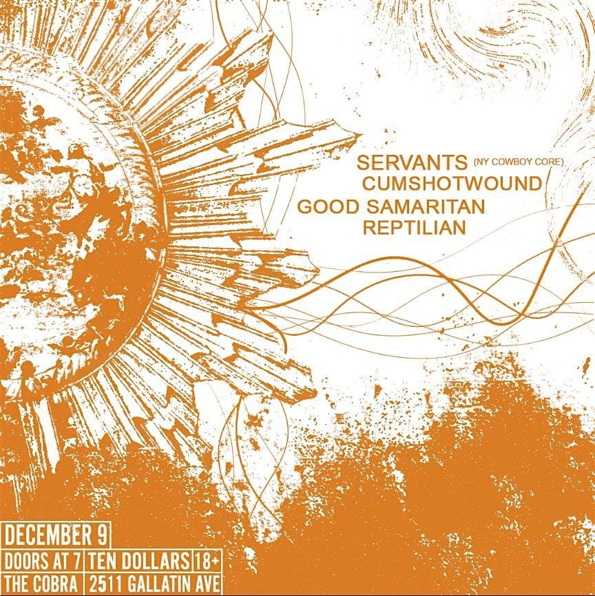 Venue: Servants | Cumshotwound | Good Samaritan | Reptilian, 9 December | Event in Nashville | AllEvents