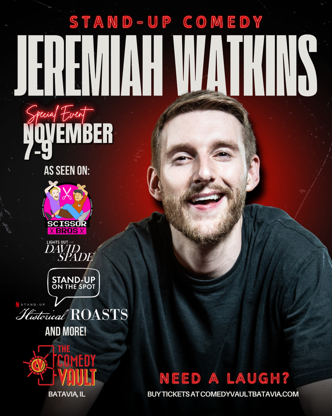 Jeremiah Watkins at Funny Bone - Toledo, 6 February | Event in Perrysburg | AllEvents