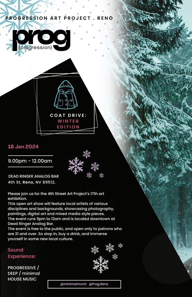 Progression Art Project #17 (Coat Drive), Dead Ringer Analog Bar, Reno ...