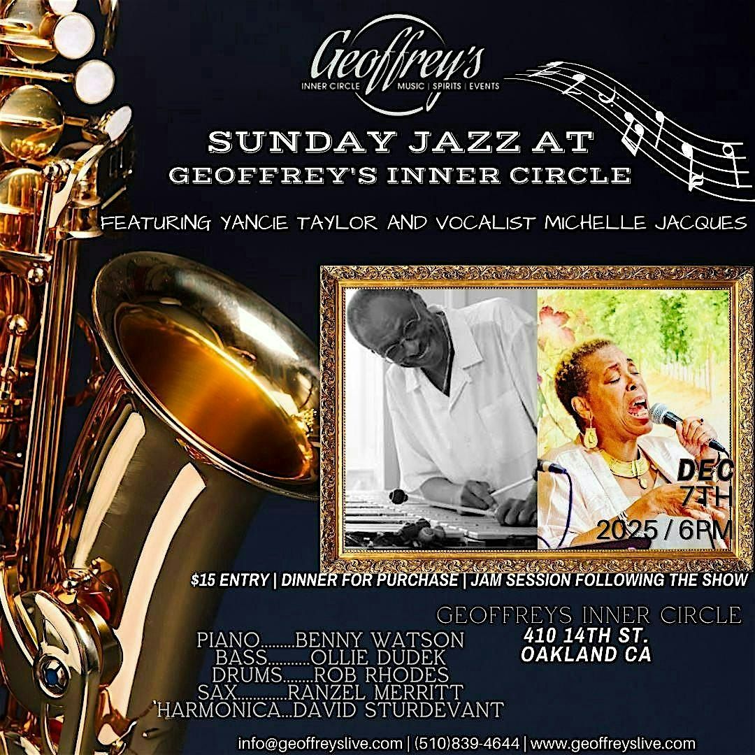 Live Jazz @ Geoffrey's Inner Circle ~ Yancie Taylor & Michelle Jacques, 7 December | Event in Oakland