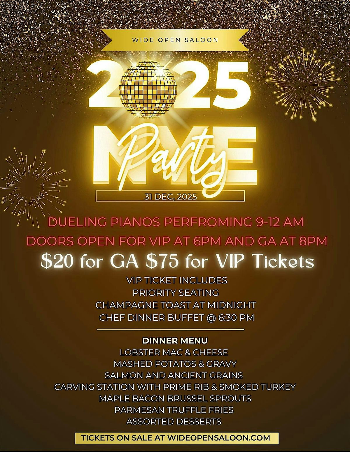 NYE Party Featuring Dueling Pianos, 31 December | Event in Sedalia | AllEvents