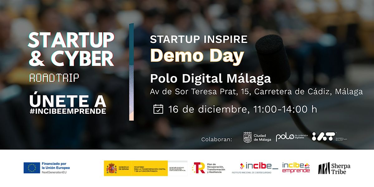 Demo Day  Startup Inspire en Polo Digital Málaga, 16 December | Event in Málaga | AllEvents