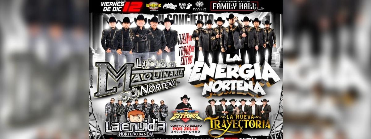 LA MAQUINARIA NORTEÑA, LA ENERGIA NORTEÑA & MAS, 12 December | Event in Brooklyn | AllEvents