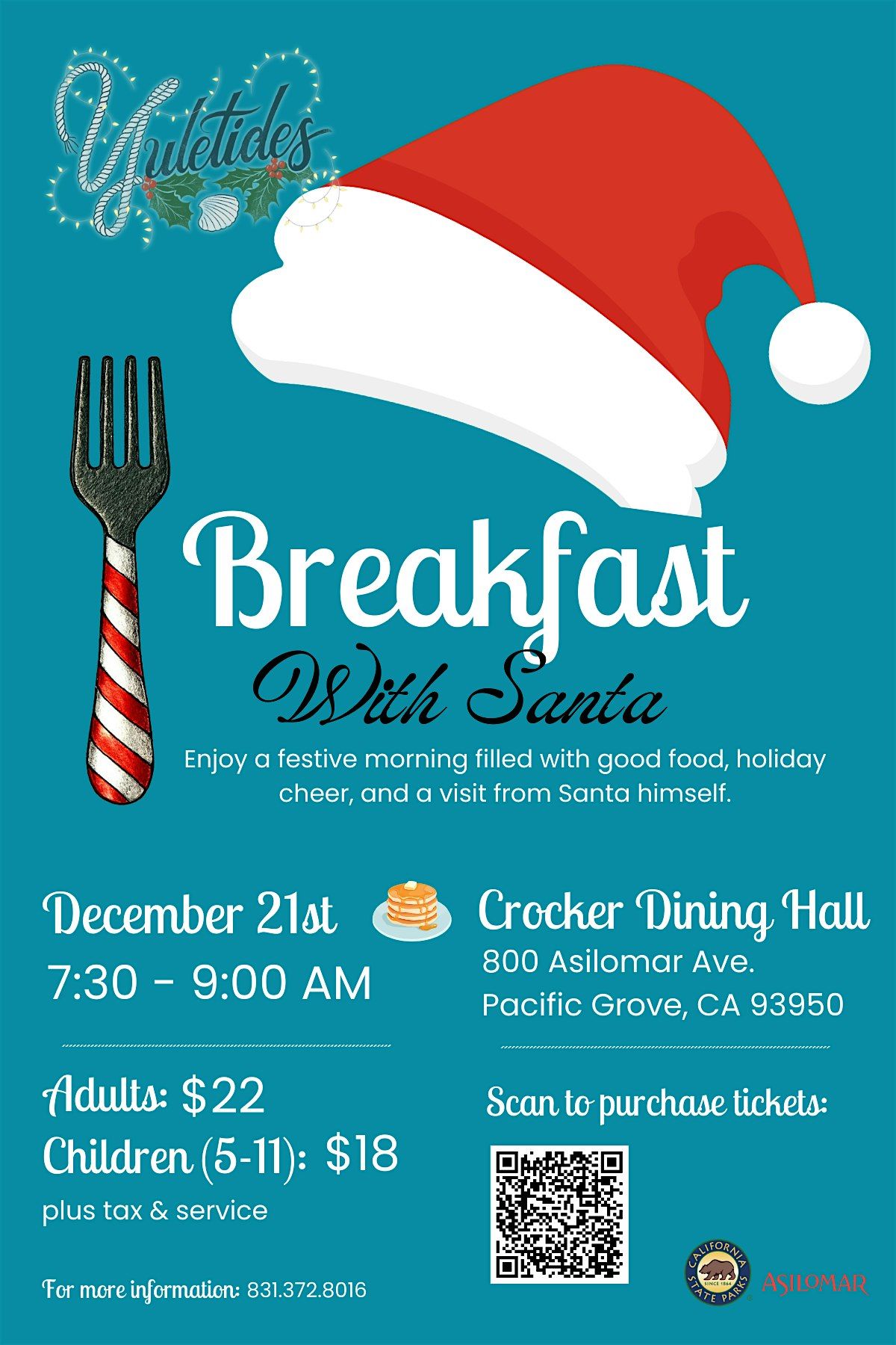 Breakfast with Santa Claus, 21 December | Event in Pacific Grove | AllEvents