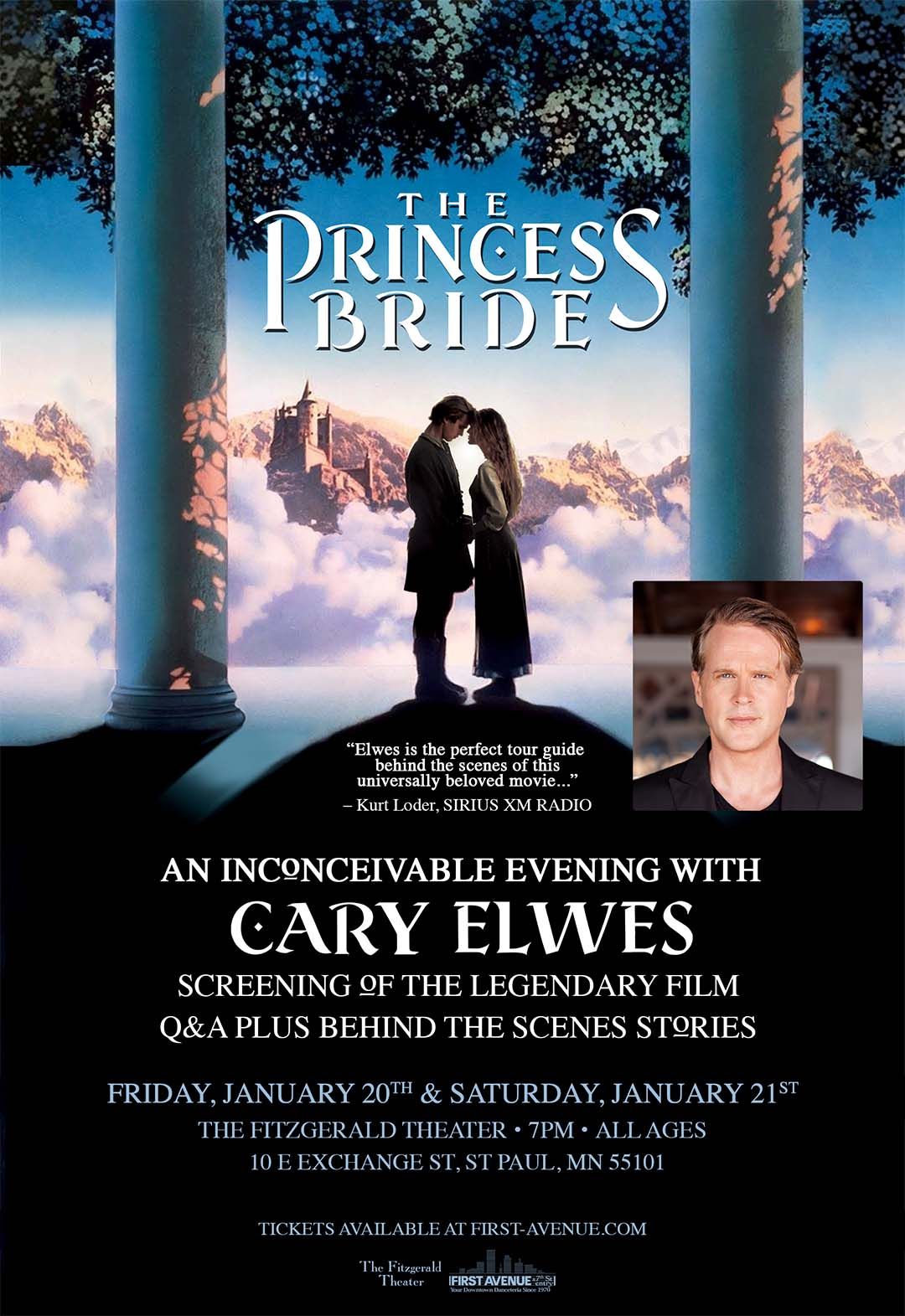 The Princess Bride - An Inconceivable Evening with Cary Elwes at Plaza Theatre, 7 March | Event in Palm Springs